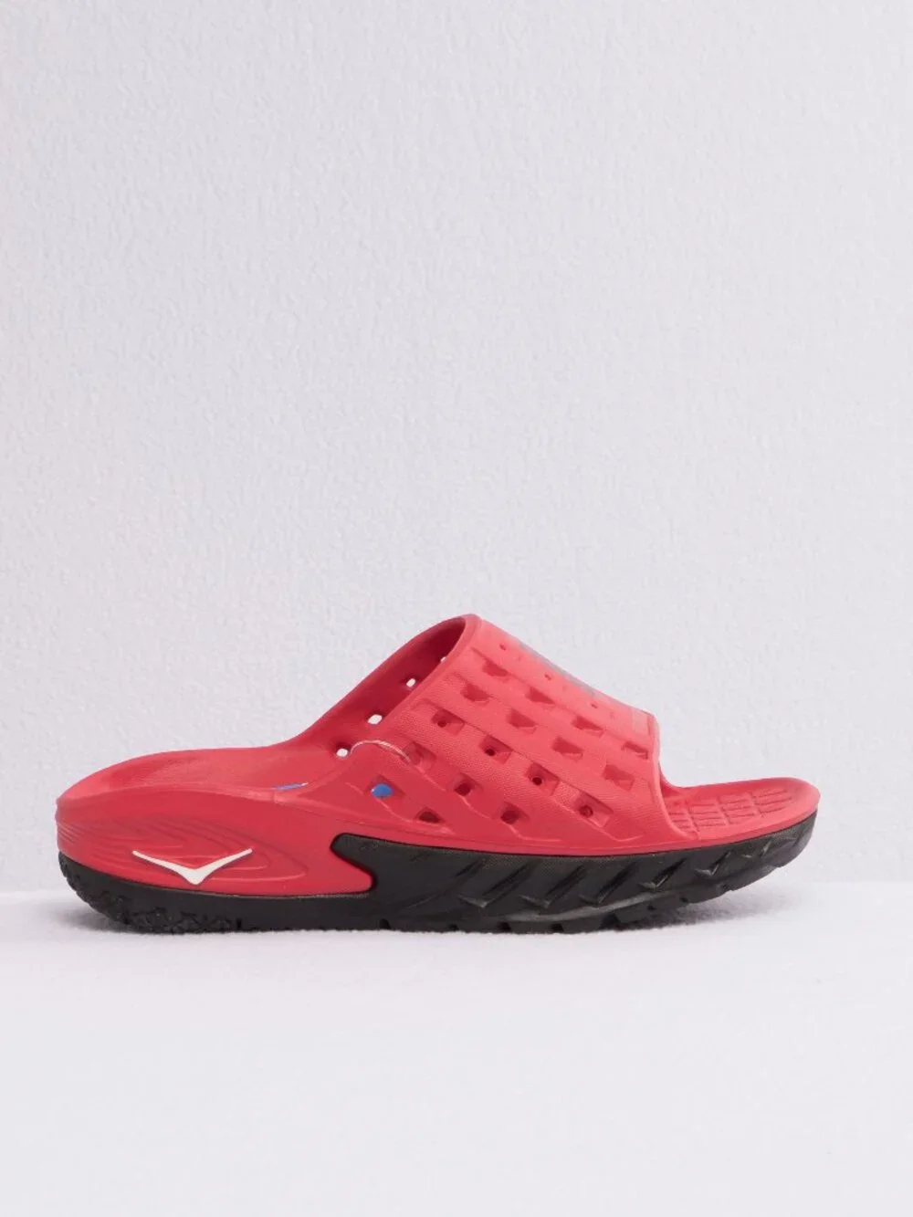 NEW Hoka Ora Recovery Slide V1 (Original) - Black/Hibiscus - Women’s 8 - Rare/NW - Picture 1 of 8